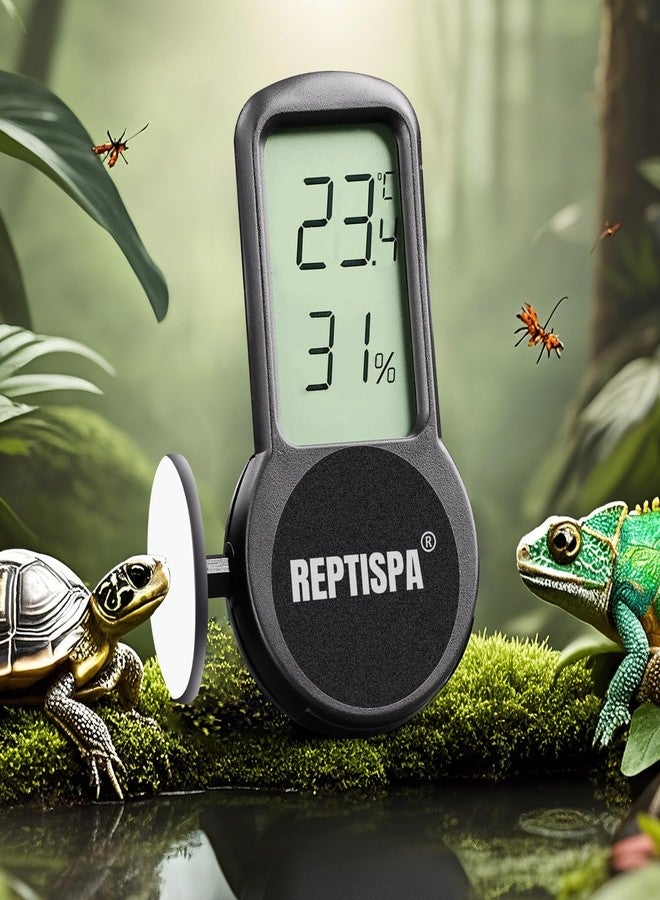 REPTISPA Reptile Thermometer Hygrometer, Pack of 2 Digital Thermometer Humidity Meter for Reptile Terrarium, Temperature Gauge Humidity Gauge with Digital LCD Display for Bearded Dragon Tank - Image 2